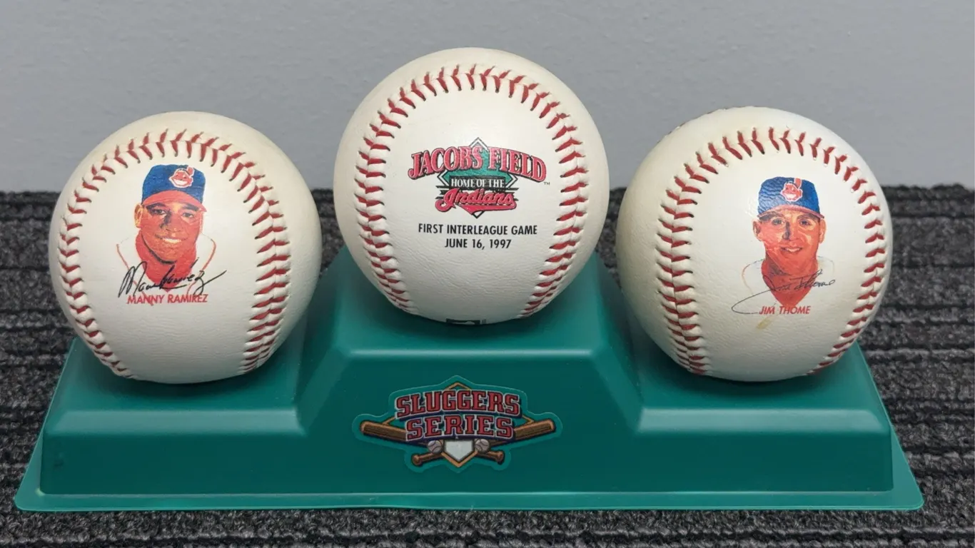 Vintage Slugger Series Commemorative Baseballs w/ Stand
