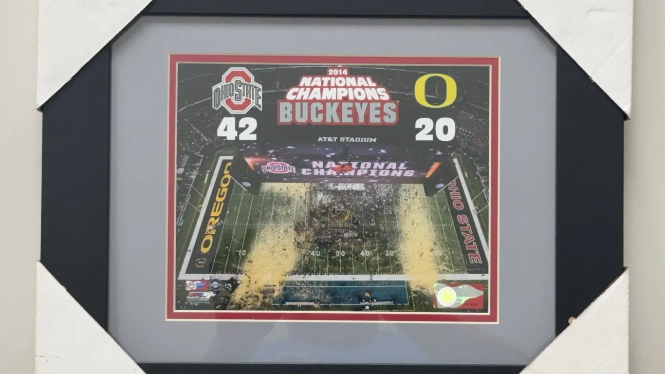 **NEW** Ohio State Buckeyes 2014 National Championship Framed Photo