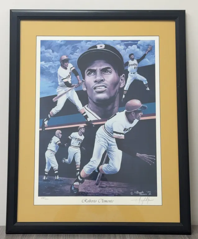 Roberto Clemente Wood Framed Limited Edition Print