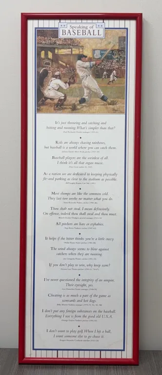 Framed "Speaking of Baseball" Print
