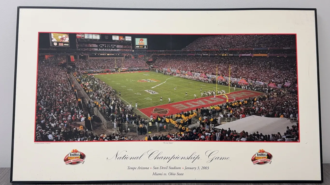 Vintage Ohio State "The Last Stance" National Championship Game Framed Print