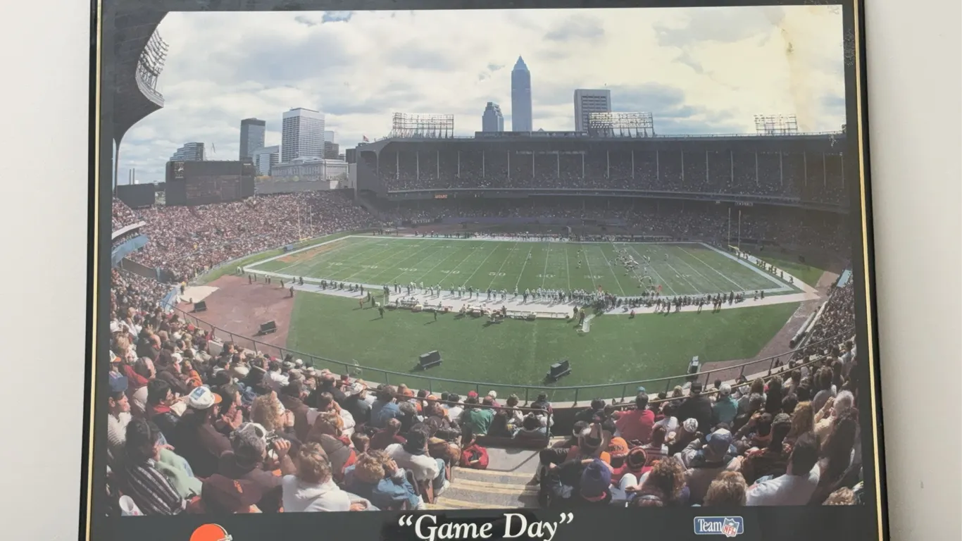 Vintage Cleveland Browns "Game Day" Framed Poster