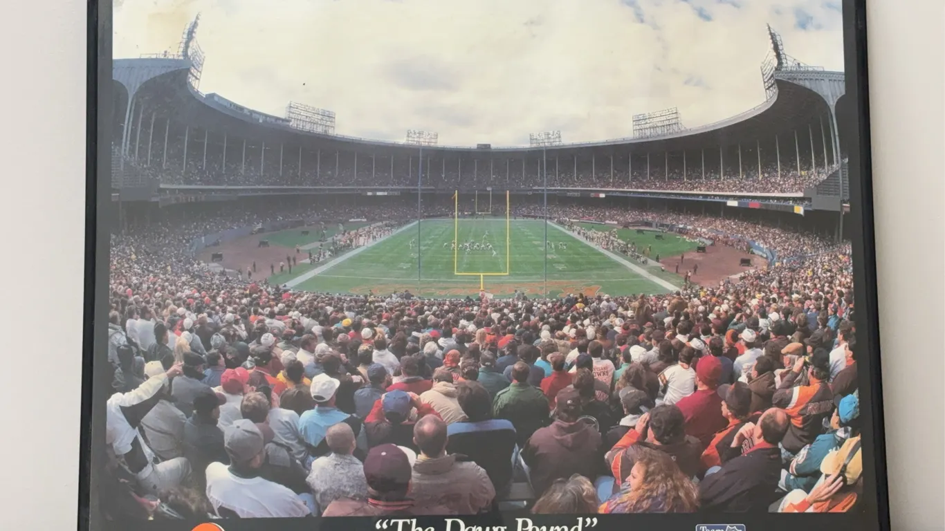 Vintage Cleveland Browns "The Dawg Pound" Framed Poster