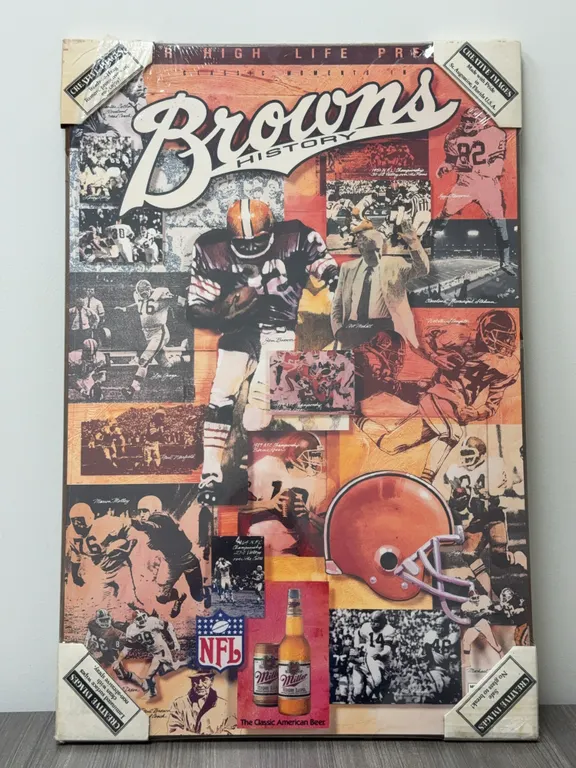 **NEW** Vintage Cleveland Browns Mounted Poster