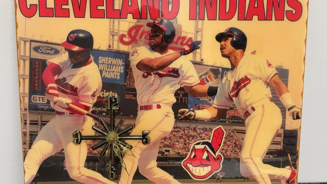 Vintage Cleveland Indians Starline Poster Clock