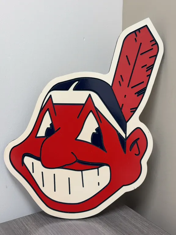 Vintage Chief Wahoo Cleveland Indians Wall Hanging Logo