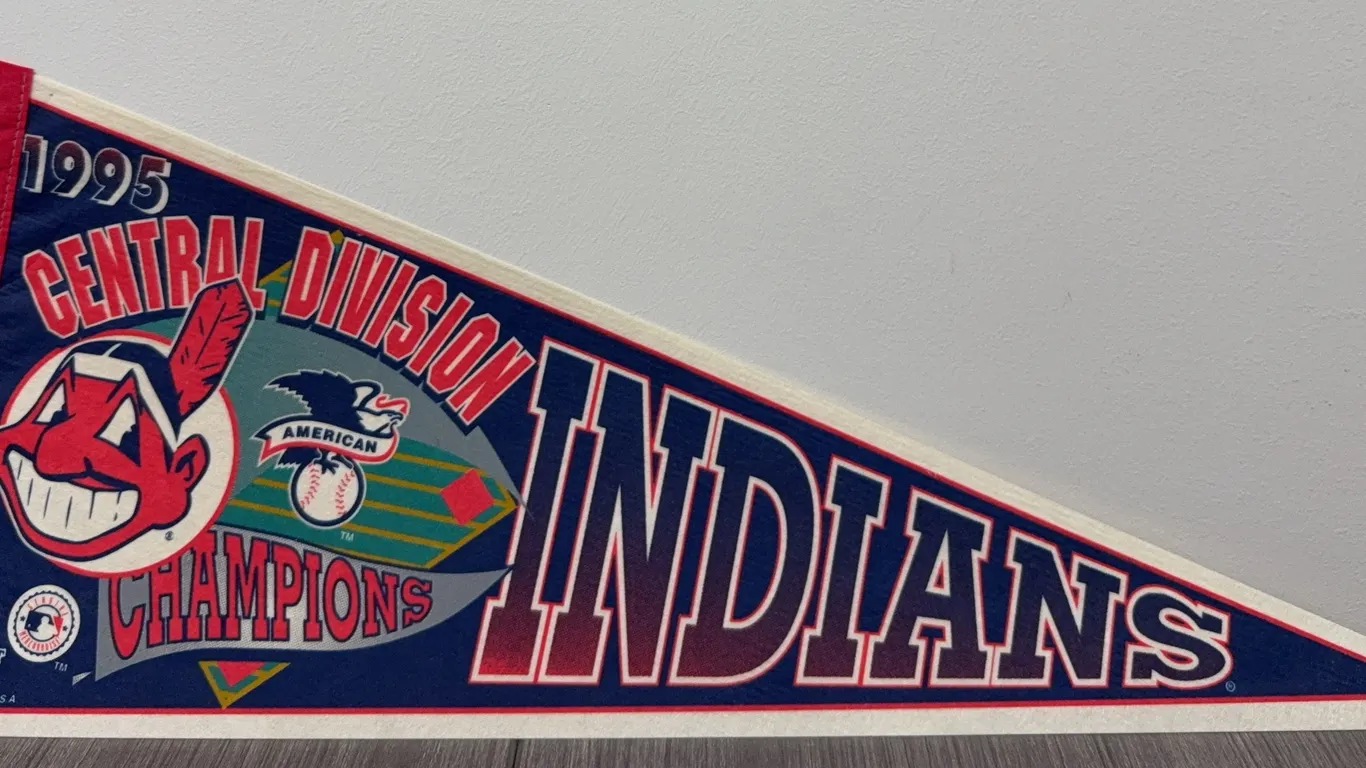 1995 Cleveland Indians Central Division Champions Souvenir Pennant