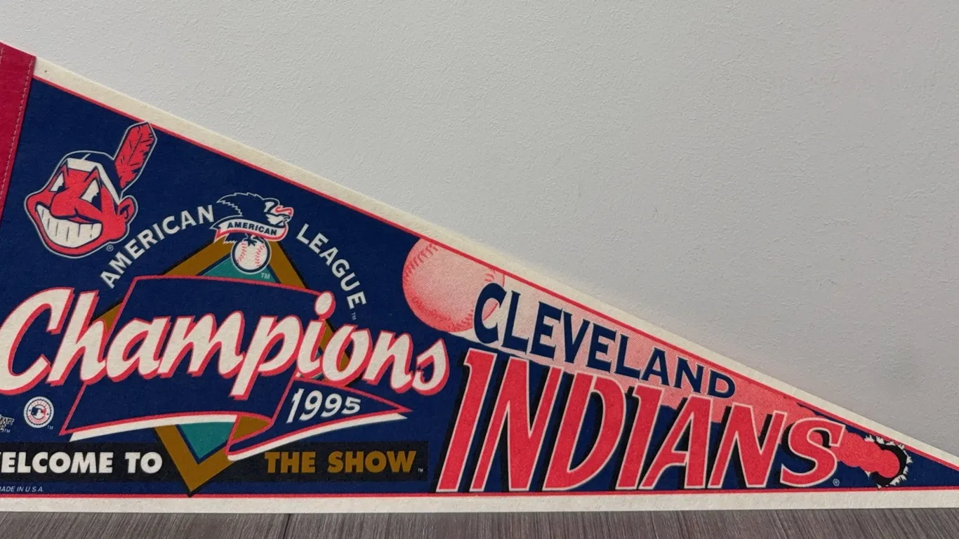 1995 Cleveland Indians American League Champions Souvenir Pennant