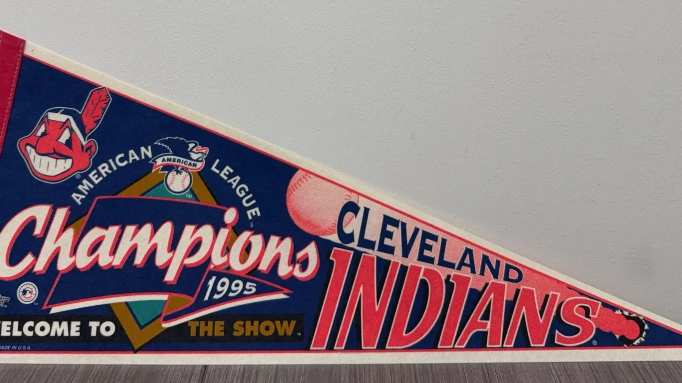 1995 Cleveland Indians American League Champions Souvenir Pennant
