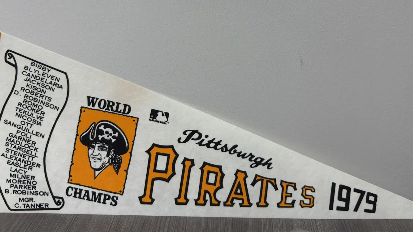 Vintage 1979 Pittsburgh Pirates World Champs Pennant