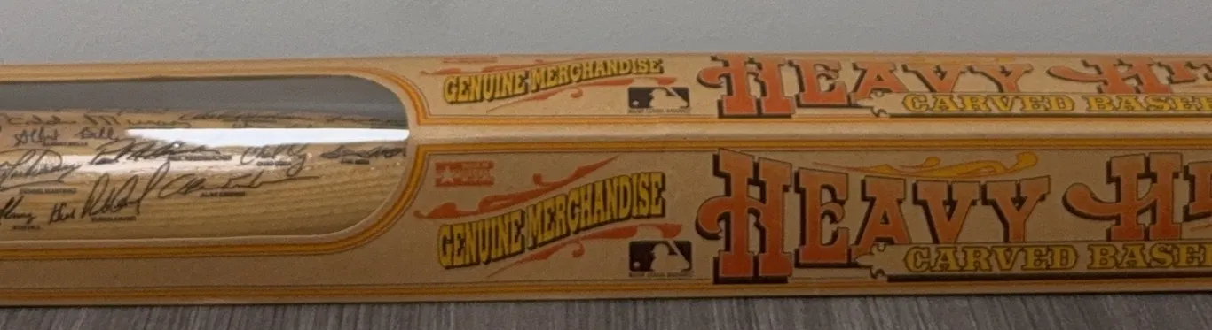NEW 1995 Cleveland Indians World Series Team Heavy Hitter Carved 35” Baseball Bat