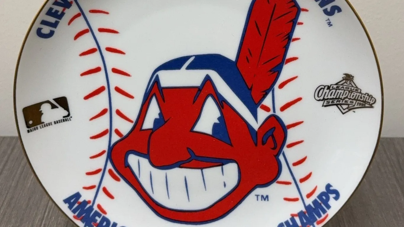 1995 Cleveland Indians American League Championship Ltd Ed Plate