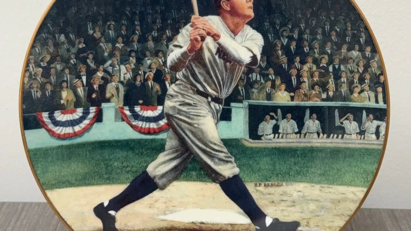 1992 Babe Ruth "The Called Shot" Commerative Souvenir Plate - Limited Edition #6023A
