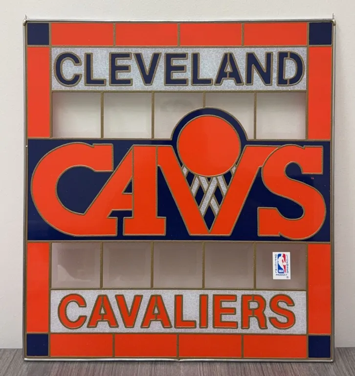 Vintage Cleveland Cavaliers Glass Wall Art