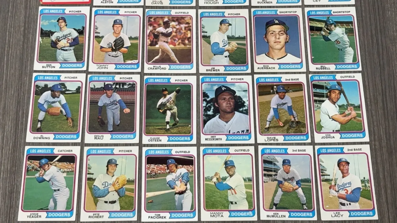 1974 Topps Los Angeles Dodgers Team Set - Garvey, Sutton, & More