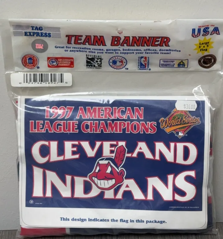 *NEW* Cleveland Indians 1997 League Champions & World Series 3x5 Flag