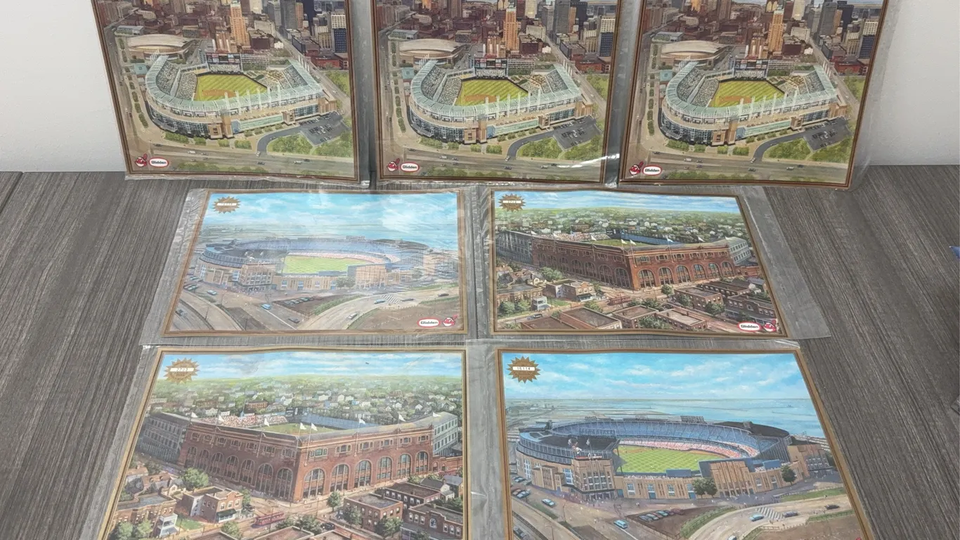 8 New Vintage Cleveland Indians Stadium Limited Edition Photos