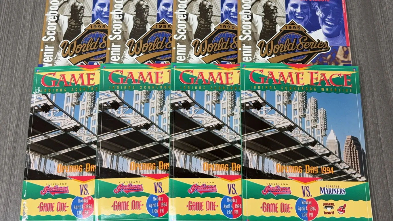 8 Vintage Cleveland Indians Post Season Programs
