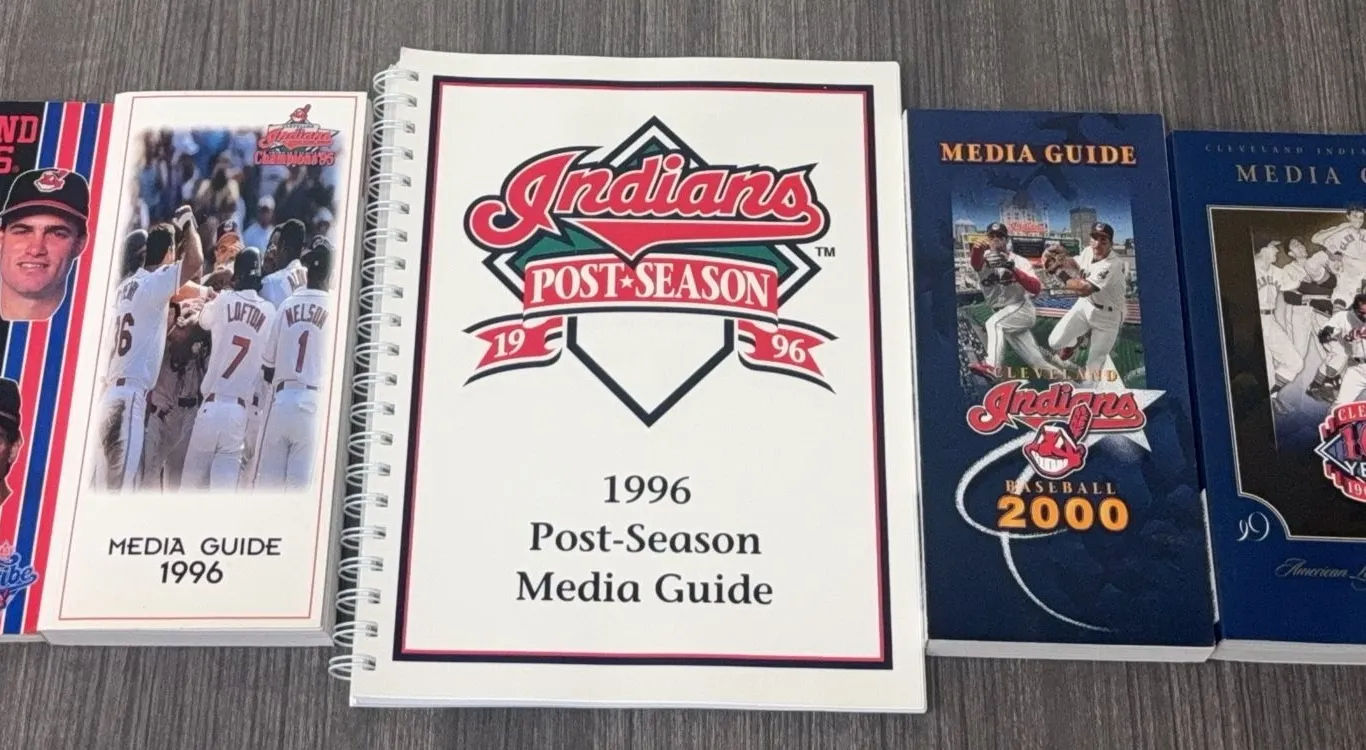 5 Vintage Cleveland Indians Media Guides