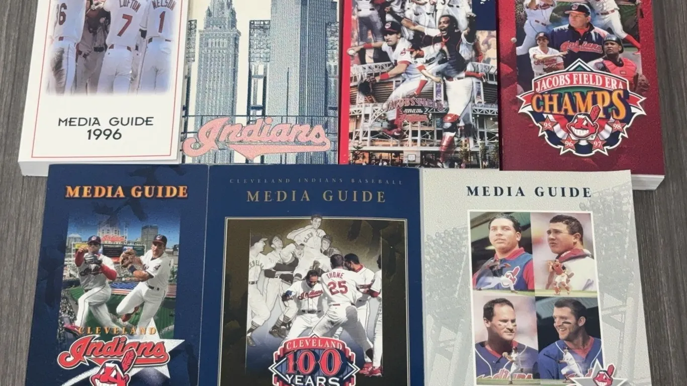 7 Vintage Cleveland Indians Media Guides