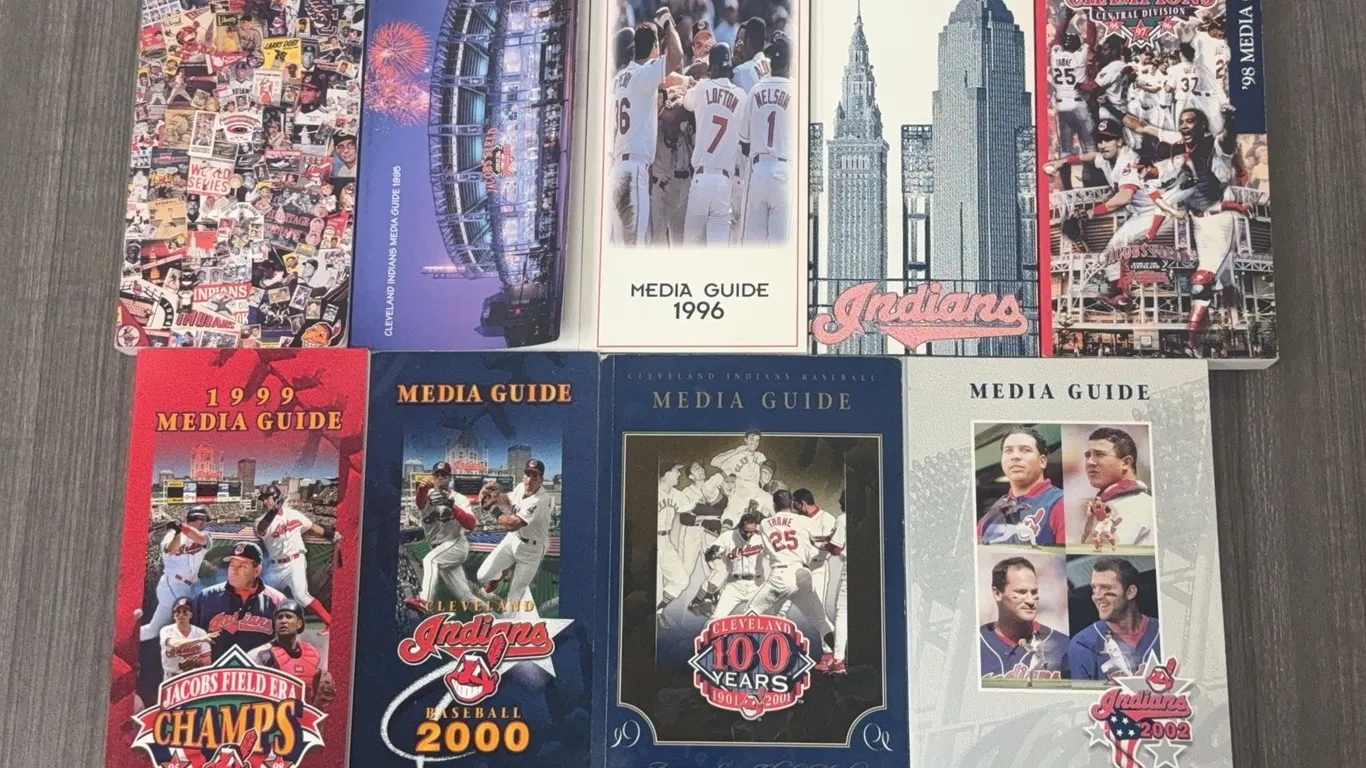 9 Vintage Cleveland Indians Media Guides