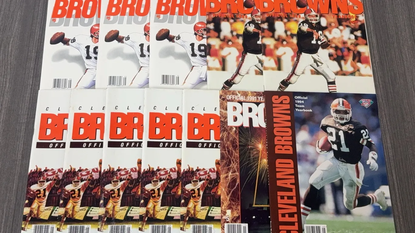 12 Vintage Cleveland Browns Yearbooks