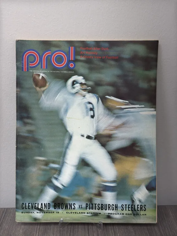 Vintage November 19, 1972 Cleveland Browns vs. Pittsburgh Steelers Program