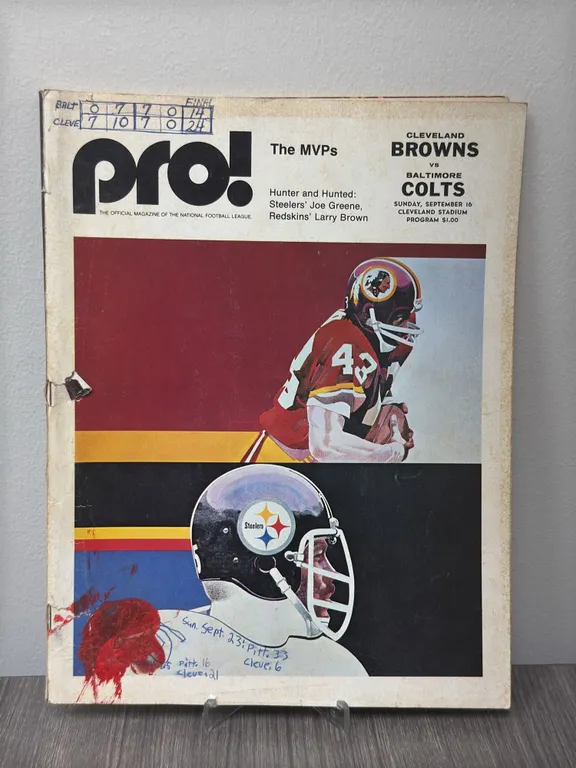 Vintage September 16, 1973 Cleveland Browns vs. Baltimore Colts Program.