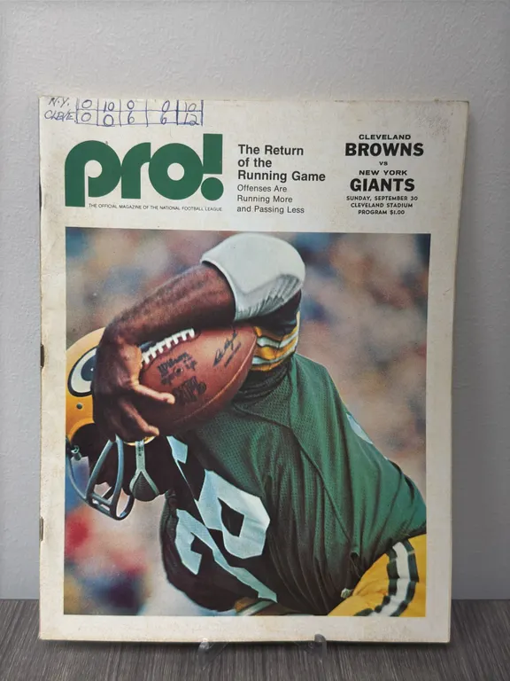 Vintage September 30, 1973 Cleveland Browns vs. New York Giants Program