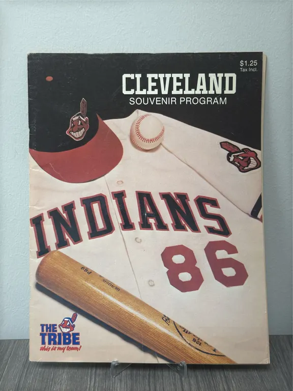 Vintage 1986 Cleveland Indians Program