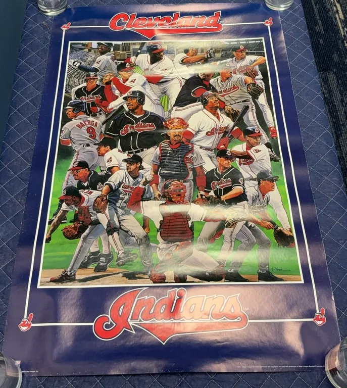 Vintage Cleveland Indians Team Poster