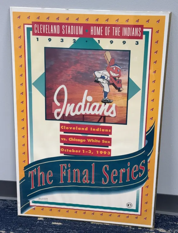 Vintage Cleveland Indians Cleveland Stadium Final Series Poster