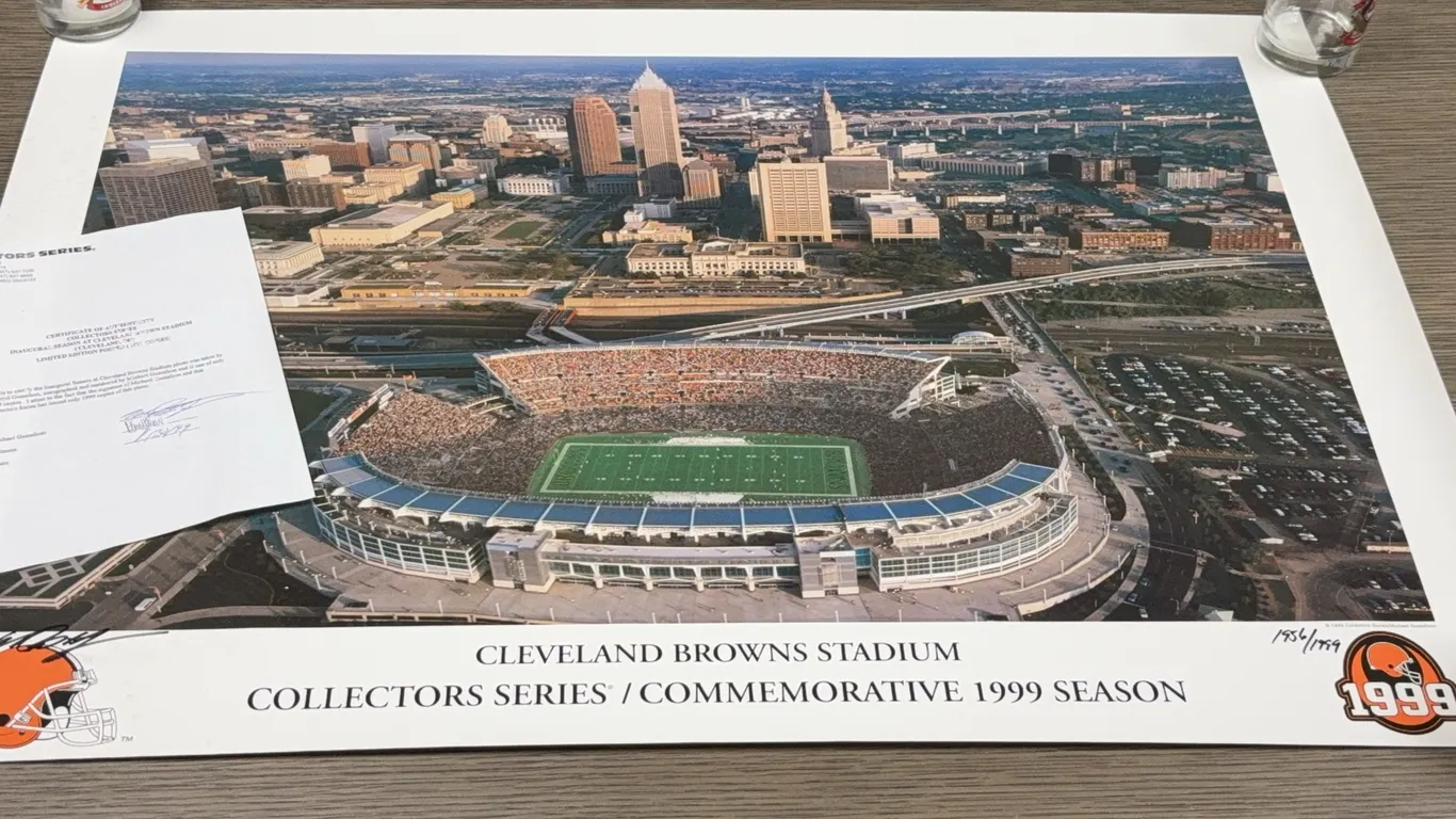 Vintage Cleveland Stadium 1999 Collector's Series Commemorative Season Poster #1956/1999