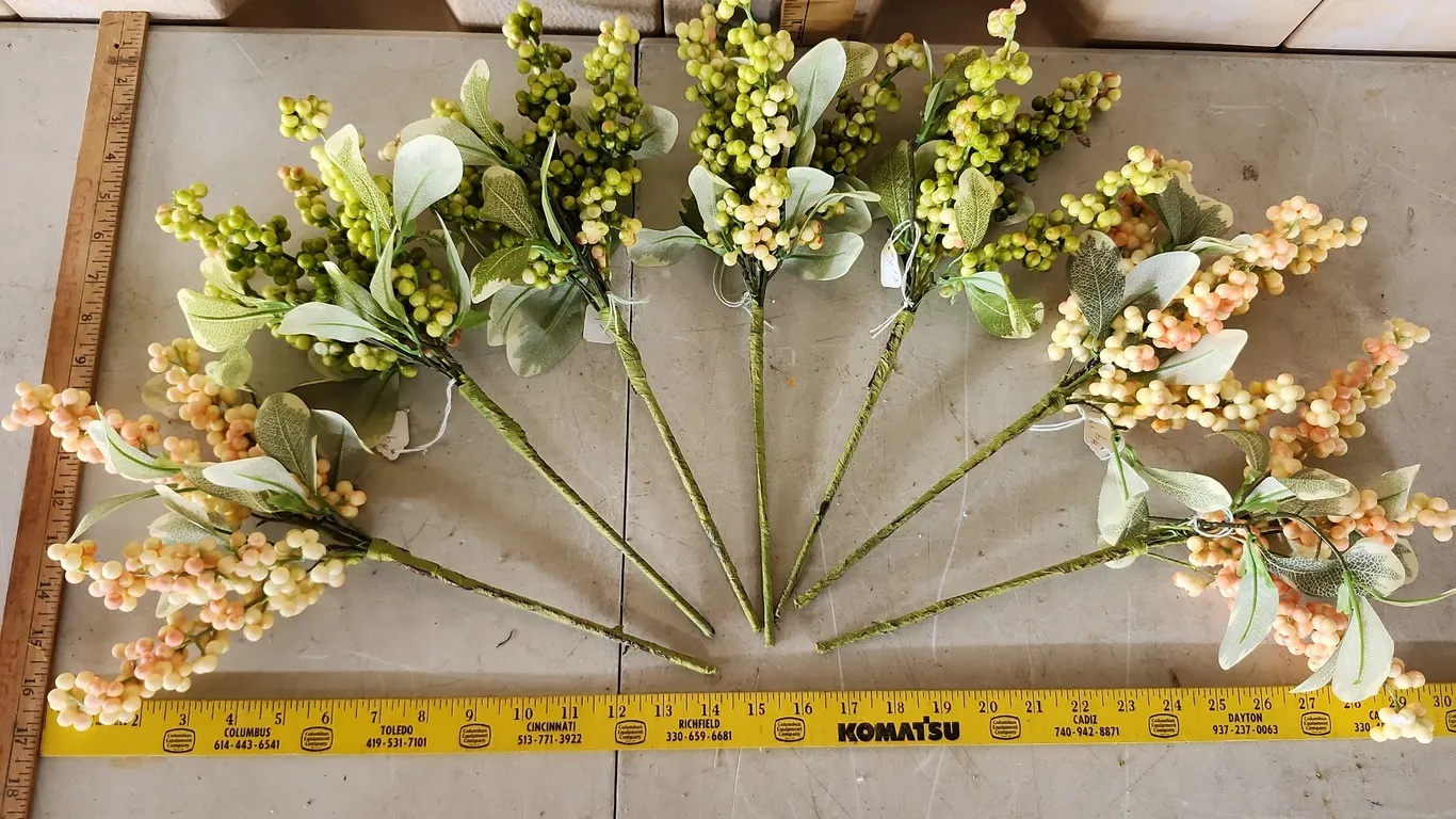 7 Pc Artificial Flower Pick 15" Long
