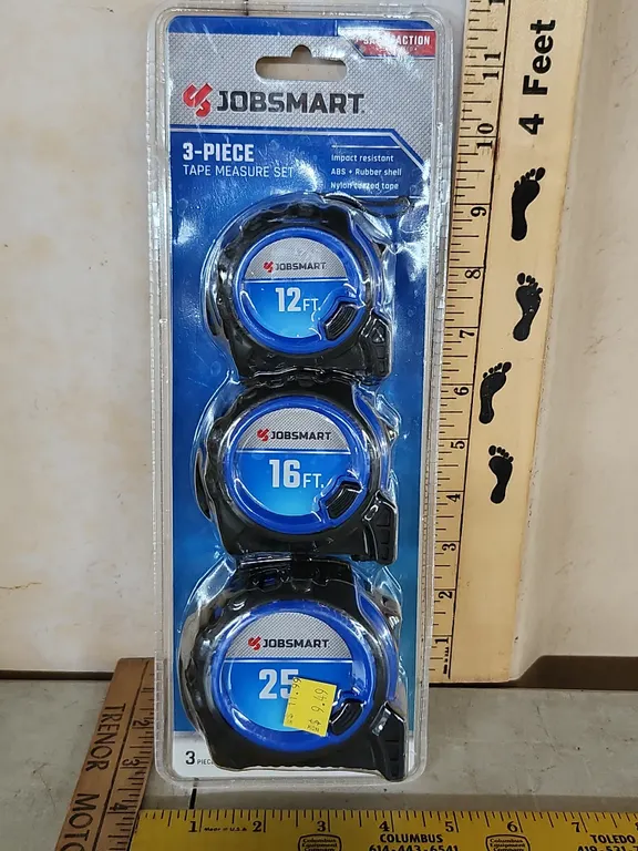 New Jobsmart 3 Pc Tape Measure Set