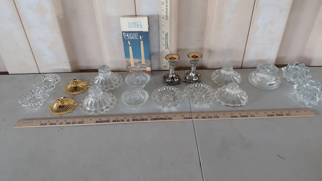 Assorted Glass & Metal Candle Holders