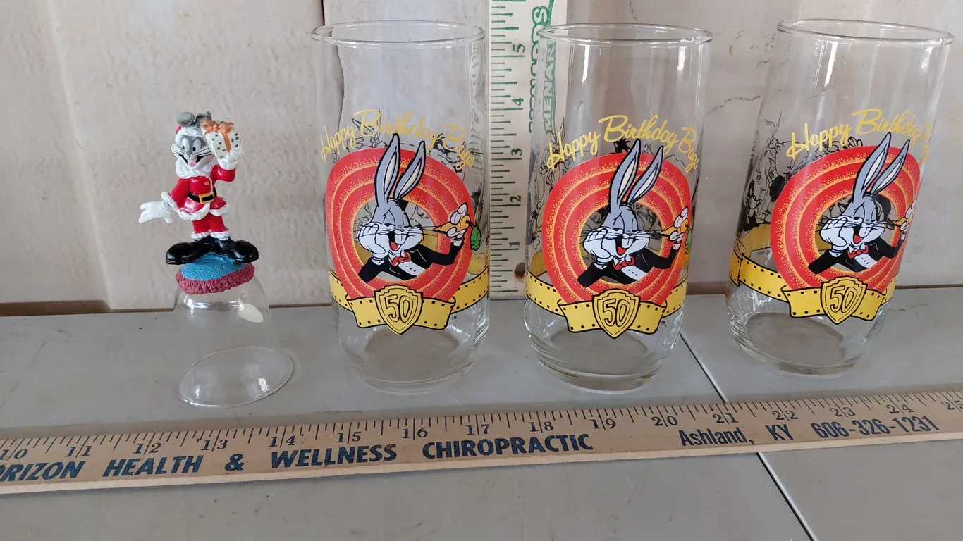 1990 Happy Birthday Bugs Looney Tunes Warner Bros. Glasses