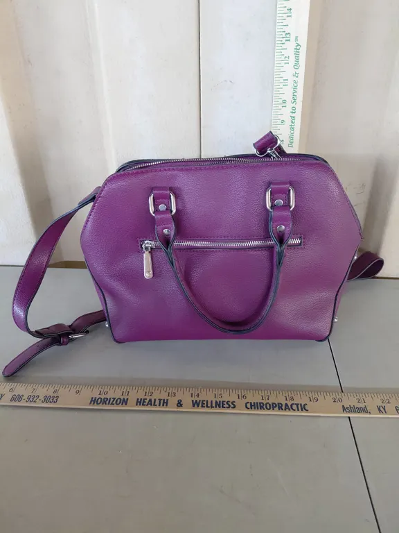 Charming Charlie Faux Leather Satchel Bag/Purse Minor Scuffs/Thread Ends Showing