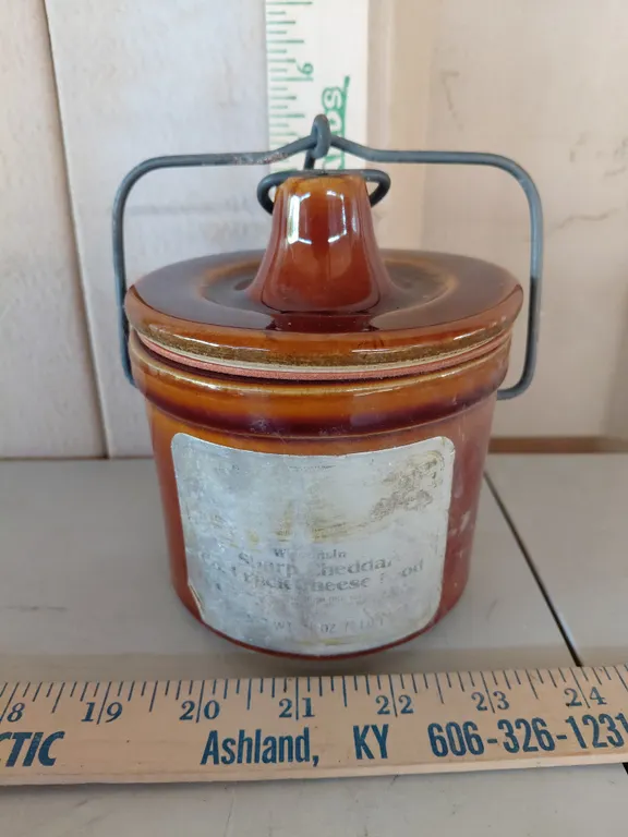 Vintage Cheese Crock 5"X5"X5.5"