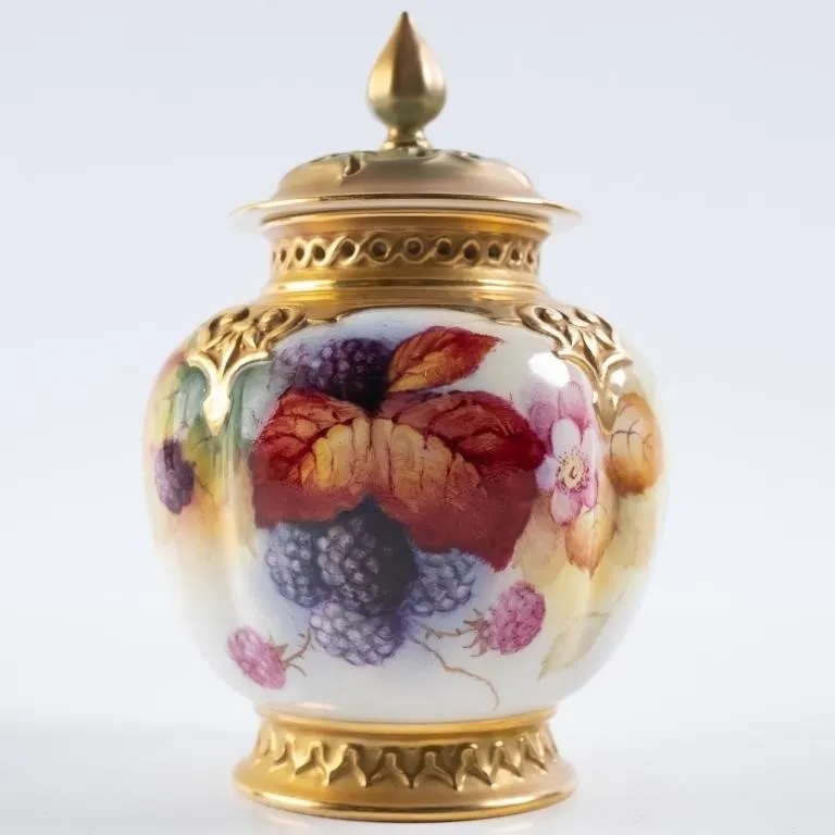 ROYAL WORCESTER SIGNED K. BLAKE POTPOURRI JAR