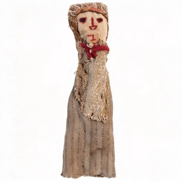 PERUVIAN CHANCAY BURIAL DOLL