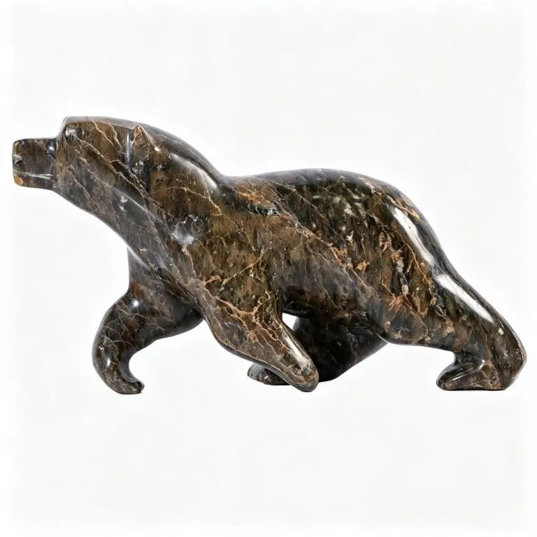 INUIT SOAPSTONE BEAR CARVING