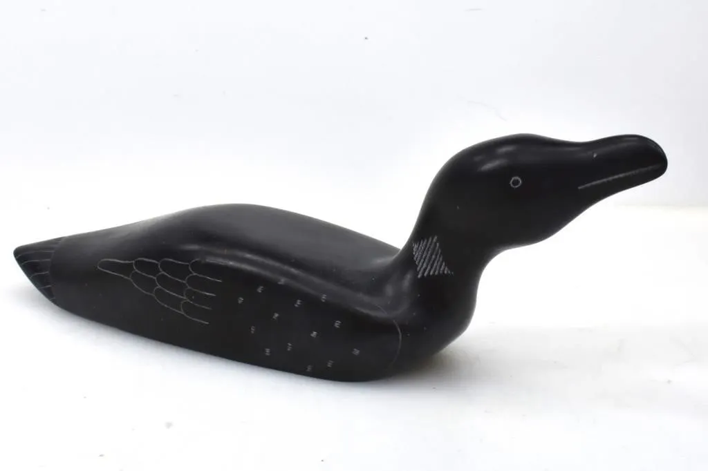 SIGNED JM. SALA SOAPSTONE LOON