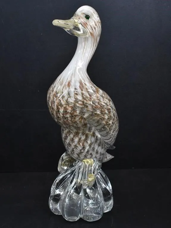 MURANO ART GLASS DUCK FIGURINE