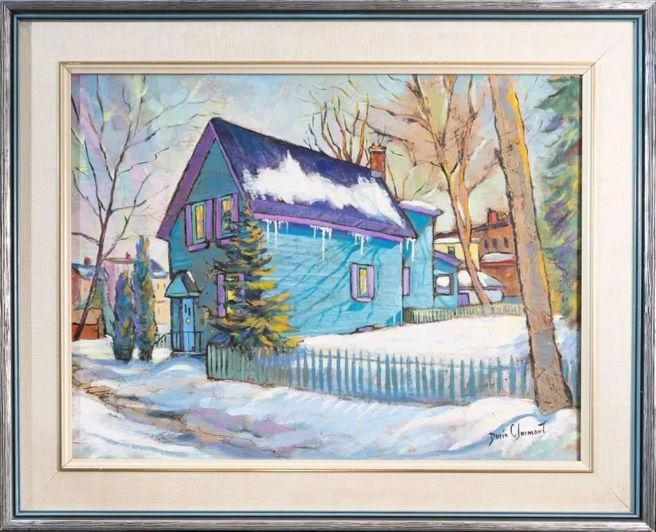 DORIE CLARMONT "OTTAWA HOUSE" OIL ON CANVAS