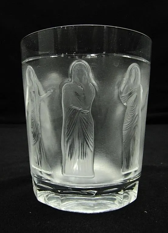 LALIQUE FEMMES ANTIQUE CRYSTAL WHISKEY TUMBLER