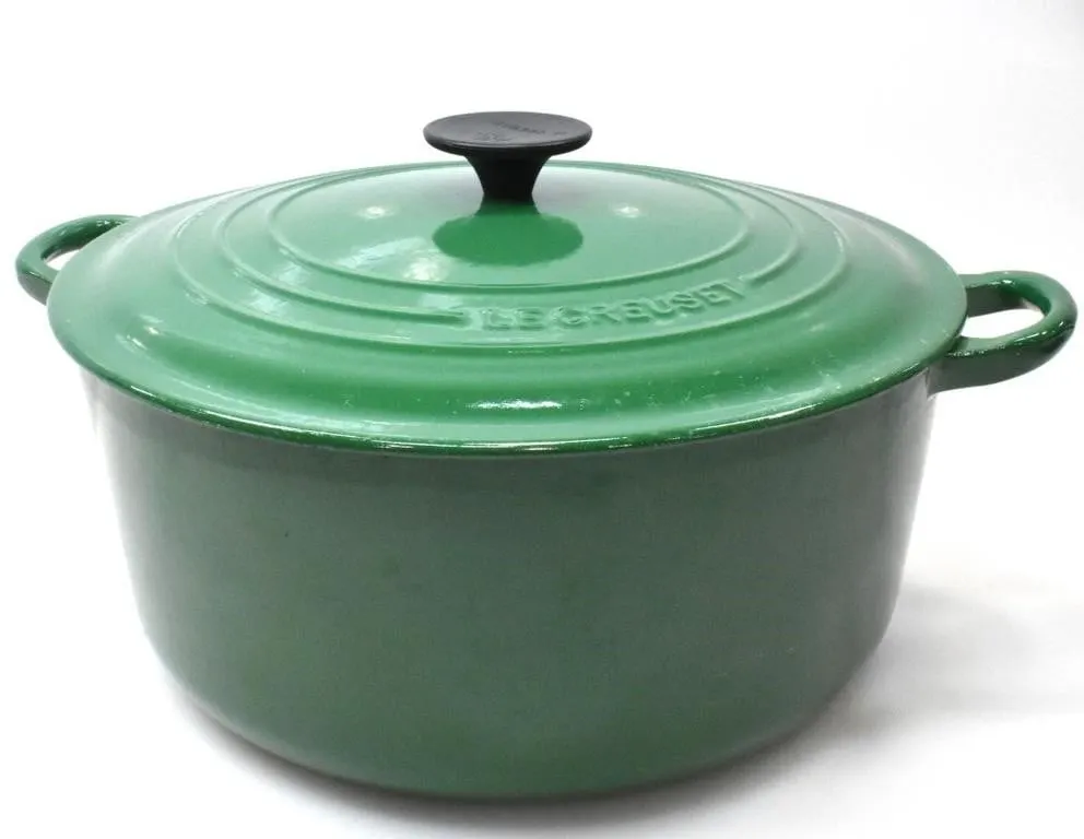 GREEN LE CREUSET "28" DUTCH OVEN