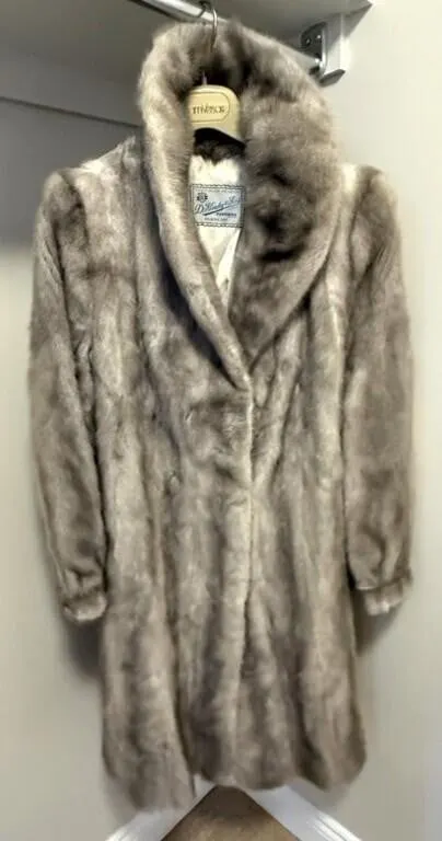 D. KINDLY & SONS FURRIER GREY MINK COAT