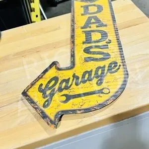 24" long Dads Garage tin sign
