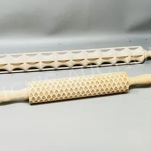 pair- wooden ravioli making rolling pins